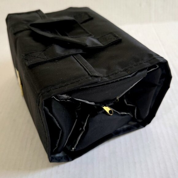 Joy Mangano Better Beauty Roll-Up Organizer Travel Case Black Medium - Picture 1 of 9